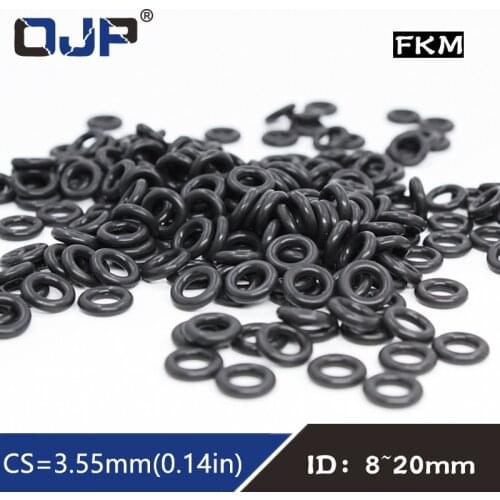 10PC/Lot Fluorine rubber Ring FKM O-ring Seal CS3.55mm ID8/9/10/11/12/13/14/15/16/17/18/19/20mm O Ring Gasket Oil Ring Sealing