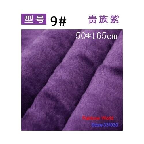 9# purple Height 8mm Minky fleece plush PV velvet velboa fabric for DIY sewing Stuff toy pet home sleepcoat pillow(50*165cm)