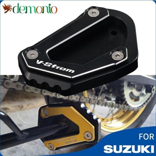Vstrom Accessories For Suzuki V-STROM 650 / XT DL650 2004 - 2021 Kickstand Foot Side Stand Extension Pad Support Plate V strom