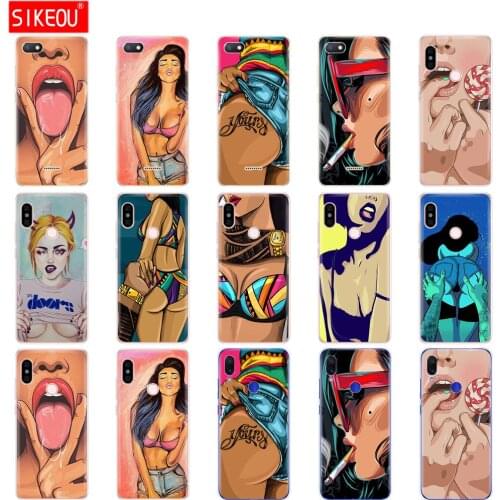 Case for redmi 6a 6 pro case cover for xiaomi redmi note 7 6 pro redmi go case for xiaomi mi 9 SE hot flirt sexy girl