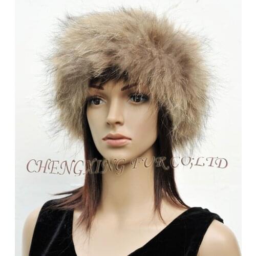 CX-E-06 Real Raccoon Fur Stretch Snood / Head Band ~ DROP SHIPPING