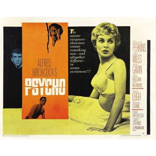 D0787 Psycho Movie 1960 Alfred Hitchcock Horror Silk Fabric Poster Art Decor Indoor Painting Gift