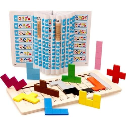 Childrens Wooden Toys Colorful tangram Personality Puzzle Enlightenment Education Inspiration Logical Thinking Childs Gift