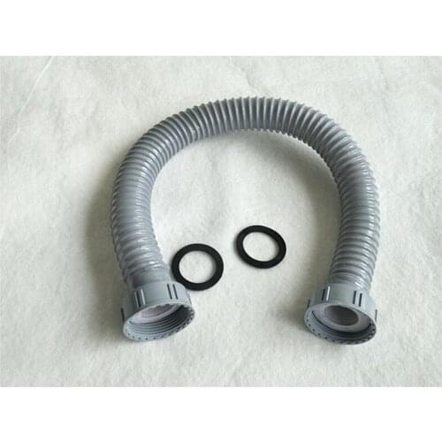 Kitchen Sink PVC Drain Water Pipe Bathroom Basin Downcomer Sewage Processor Double Joint Connection Pipe Drain Fittings 45/60cm