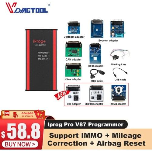 Iprog+ Iprog Pro V85 key Programmer Support IMMO Mileage Correction Airbag Reset Till Year 2019 Replace Carprog/Full/Digiprog