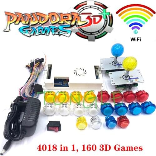 Pandora Box 4018 in 1 Kit WiFi DIY Arcade Kit + Copy Sanwa Buttons And Joystick Arcade Console Machine Home Closet Package