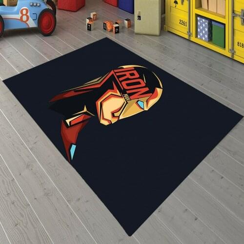Iron Man 5 Patterned Carpet ,Non Slip Floor Carpet,Teens Carpet,Turkish Rug