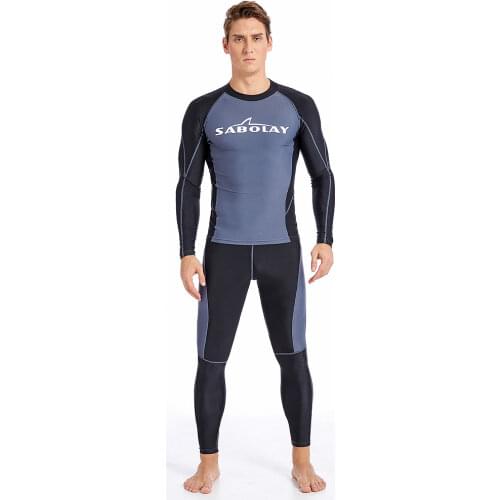 Mens long sleeve dive skin suit snorkeling surfing wet suit swimming wear wetsuit rashguard