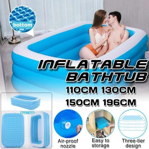 Outdoor Indoor Toys Adult Baby 110/130/150/196/262/305cm Inflatable Swimming Pool With Air Pump Portable Adults Kids Bathing Tub