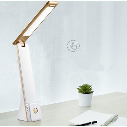Stepless Dimmable Desk Reading Light Foldable Rotatable Touch Switch LED Table Lamp USB Rechargeable LED Desk Lamp For Students