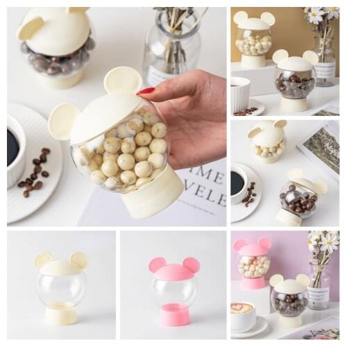 Disney Mickey Mouse Plastic Packaging Bottle Cute Portable Candy Chocolate Jar Seasoning bottle Multi-purpose pot Gift wrapping