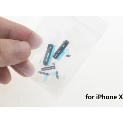 1 Full Set of Ori Bottom Mic Loud Speaker Mesh Anti Dust Adhesive Grill Rubber Gasket for iPhone X XR XS Max 11 Pro Max Net