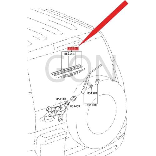 Rear wiper wiper blade assembly 2002-Toy ota LAN DCR UIS ERP rear wiper blade silent boneless wiper front window wiper strip