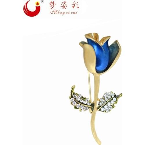 MZC New Design Personality Flower Broches For Women Crystal Collar Pins and Brooches for Dresses Brosh Jewelry Brosche Vintage