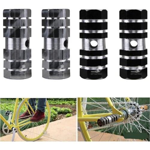 1Pair MTB Bike Bicycle Pedal Front Rear Axle Foot Pegs Footrest Lever Cylinder Bike Accessories High Quality
