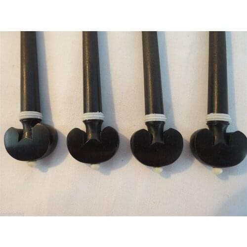 50pcs High Grade ebony 4/4 violin peg with white collar