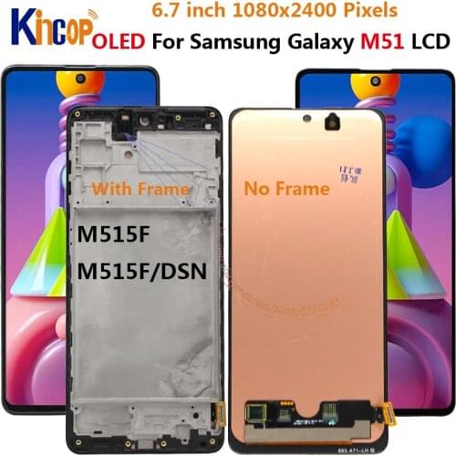 6.7'' NEW Original Display For Samsung Galaxy M51 M515F M515F/DS LCD Display With Touch Screen Digitizer Assembly Replacement