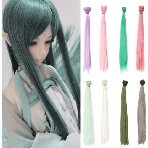 8Pcs/Lot Wholesale 30CM Wig BJD Hair Accessories Straight Wigs Hair Doll