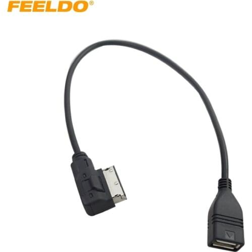 FEELDO Car Audio Music Interface AMI/MDI/MMI To USB Adapter Cable For Audi A3/A4/A5/A6/VW TT/Jetta/GTI/GLI/Passat/CC/Touareg/EOS