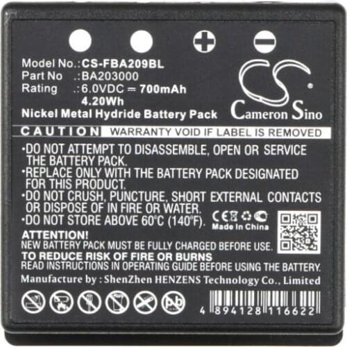 Cameron Sino 700mAh battery for HBC FBFUB09N FUB 9NM 6V FUB9NM Linus 4 Micron Radiomatic Eco