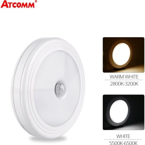 PIR Motion Sensor LED Night Light With Magnetic Easy Install Wireless Wall Lamp