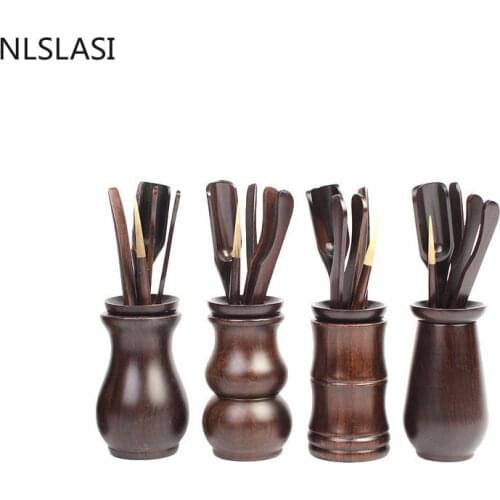 Tea ceremony 4 gentlemen Complete set of Tea set tea set tea tray accessories tea clip ebony solid wood home furnishings