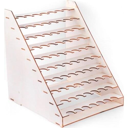 Wooden Organizer Tattoo Paint Bottles Display Rack Brushes Holder Stand Epoxy Microblading Storage Model Tool #1