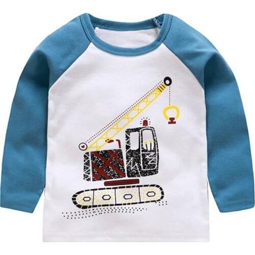 ZWY1374 Autumn Winter Warm 1-10 Years Old Children Long Sleeve Cartoon Animal Print School Baby Kids Boy Sweatshirt