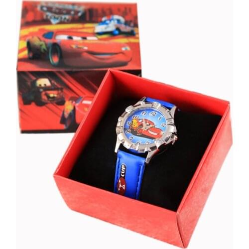 Disney Pixar Cars 2 3 Lightning McQueen Cartoon Kids Watch Storm Ramirez Diecast Watch Metal Alloy Boy Kid Toys Christmas Gift