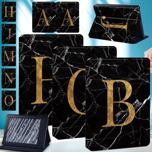 For Amazon All-new Kindle 10th Gen 2019/Kindle 8th Gen 2016 Marble Texture Drop Resistant PU Leather Tablet Protective Cover+pen