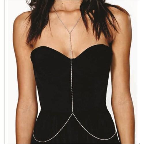 European and American Fashion Trend Simple Body Chain Not Break Sexy BodyChain Necklace Elegant