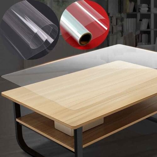 SUNICE High Glossy Furniture Film Thicker Self-Adhesive Transparent Films Marble Wood Desktop Protective Stickers Tabletop 4Mil