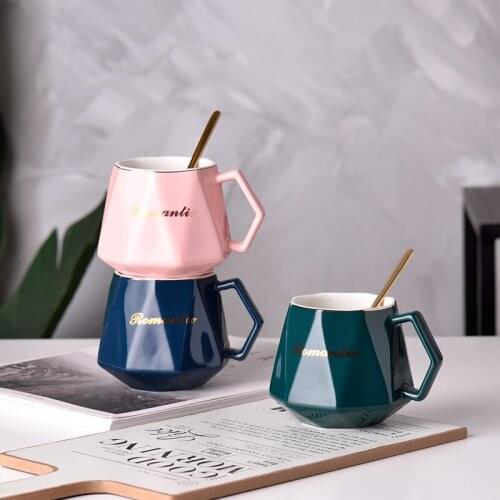 Ceramic Diamond Mugs Coffee Cups With Hand Gift Marbling Mug Breakfast Mug Coffee Mug Birthday Gift Mugs Coffee Cups