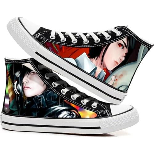 Anime Cos 3D Print Tokyo Ghoul kaneki ken Casual Canvas Shoes plimsolls Flats Shoes Sneakers 00