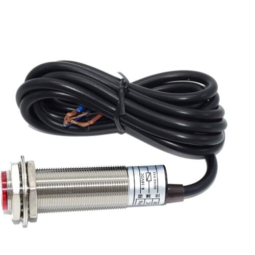 M18 Waterproof Diffuse Reflection Laser Photoelectric Switch 0.8m Detect Distance NPN PNP Output