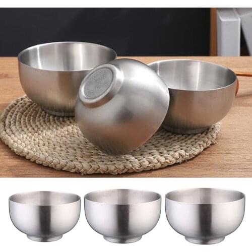12/13/14cm Mixing Bowl Stainless Steel Bowl Double Walled for Camping Picnic BBQ
