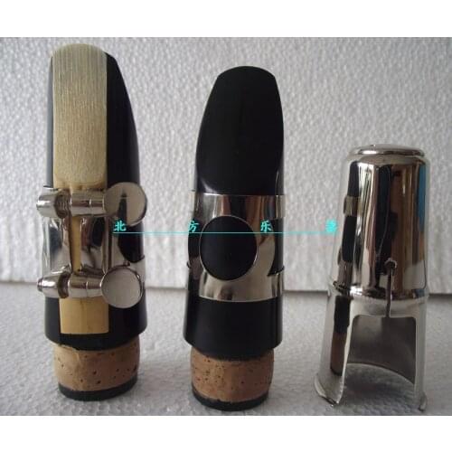 Bb clarinet mouthpiece + ligature+Metal cap great material tone