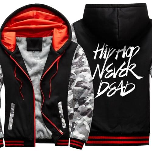 Hip Hop Never Dead Fleece Kpop Hoodies Jackets Mens Loose 2020 Tracksuits Hip Hop Male Winter Hooded Keep Warm Supoleron Hombre