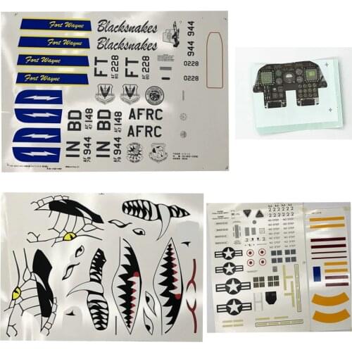 Decal Set for Freewing Twin 80mm rc plane jet A10 A-10 F-10