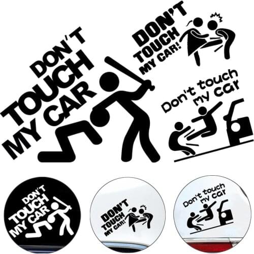 Funny Text Don't Touch My Car Car Sticker Don't Touch My Car Car Sticker Personality Reflective Car Sticker