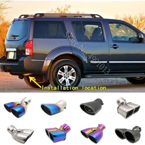 For Nissan Pathfinder 2005-2012 car stickers cover muffler exterior back end pipe dedicate exhaust tip tail outlet ornament 1pcs