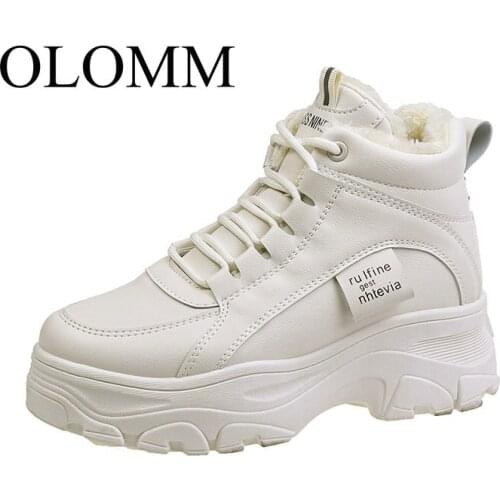 OLOMM 2019 ladies winter casual shoes fashion sports shoes breathable thick-soled old shoes casual shoes Loafers AB-81