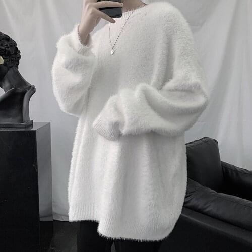 2020 Autumn Sweater Men O-Neck Solid Slim Fit Knitted Men Clothing Cardigan Male Casual Loose Sweaters Long Sleeve Solid Sweater