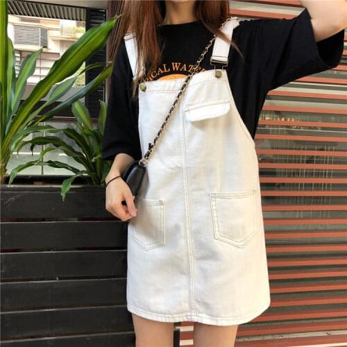 Dresses for Women Summer Girl Denim Brace Short Skirt Womens Dress Vestido De Mujer Femme Robe