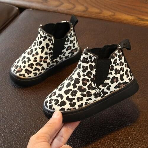 Leopard Winter Warm Short Boots Baby Boots Children Kids Baby Girls Boys Casual Shoes Childrens Shoes Fashion 2021 NEW