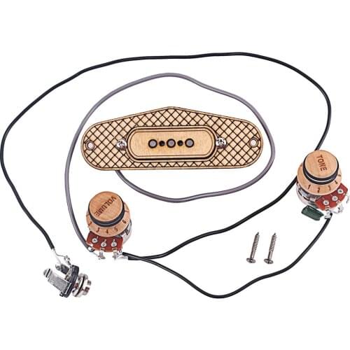 1set Pre-Wired Cigar Box Guitar Pickup With Volume&Tone for Acoustic Classical Guitar