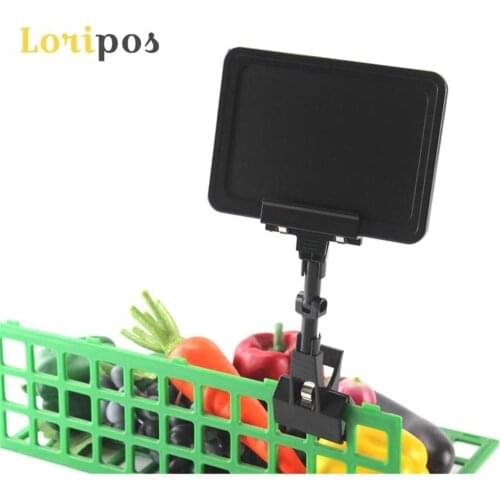 PVC Card Black board Shelf Talker Price Tag Display Rack Advertisement Label Card Sign Holder Poster Picture Clip Holder Pop