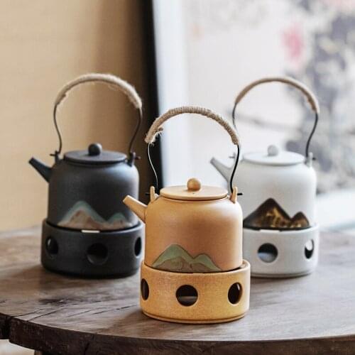 Handle Pot Tea Warmer Set Warm Tea Stove Candle Holder Handmade Candle Heating Base Household Teapot Warm Tea Stove