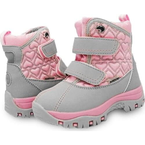 NEW 1pair waterproof Snow Boots Winter Childrens Shoes warm boots ,-30 or -40 degrees Fashion Boy/Girl Boots,inner natural wool