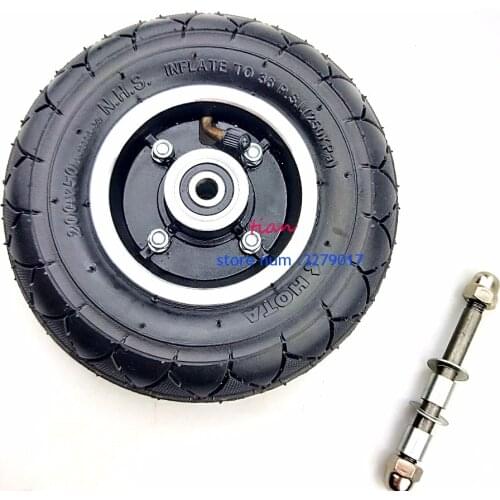200x50 Electric Scooter Tyre WheelCenter axisHub 8" Scooter Tyre Aluminium Alloy Wheel Pneumatic Tire Inflation Electric Vehicle